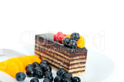 chocolate and fruit cake