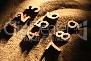numbering on sand