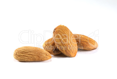 almonds on white