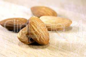almonds on wood
