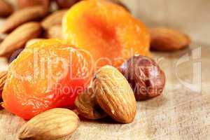 nuts and dried apricots