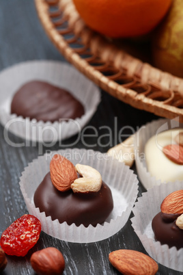 chocolate and fruits