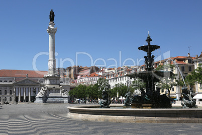 Rossio Platz in Lissabon Portugal
