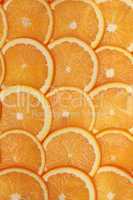 Orangen Scheiben bilden einen Hintergrund