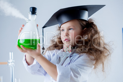 Portrait of girl's passionate about science