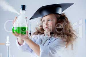 Portrait of girl's passionate about science