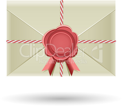 Closed envelope and seal