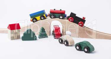toy traffic with car and train