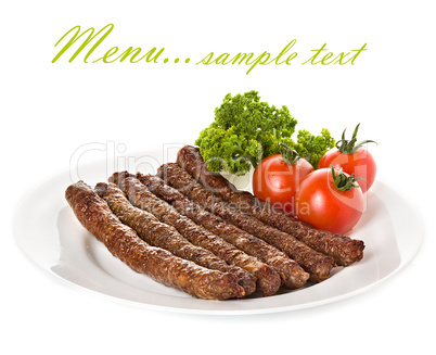 sausage, sample text