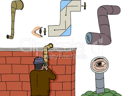 various periscope spying cartoons