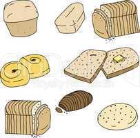 various breads and rolls