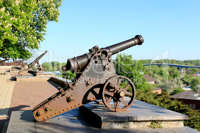 old cannons in park of chernigov