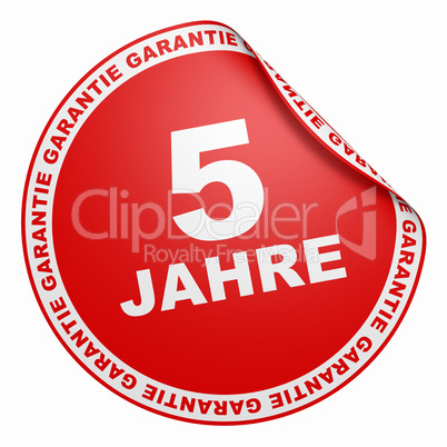 3d aufkleber - 5 jahre garantie