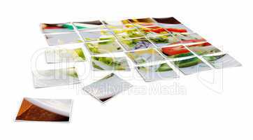 fotocollage verteilt - salatteller