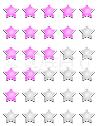 Sterne Bewertungssystem Pink