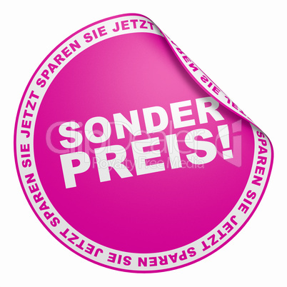 3d aufkleber pink - sonderpreis!