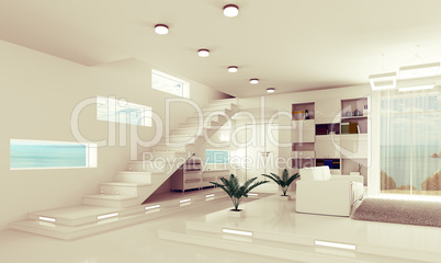 apartment interior 3d render