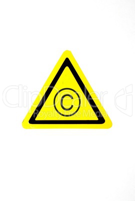 Symbol, Dreieck mit Copyright Zeichen