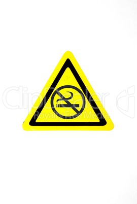 warnsymbol mit Nichtraucherzeichen