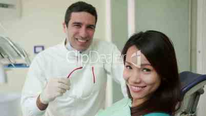 7of19 Dentist visiting patient in dental studio, oral hygiene, health