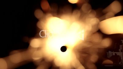 firework sparkler burning in macro shot