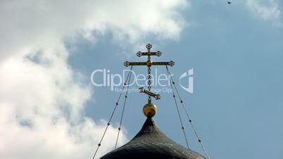 The cross on the dome of the Church.