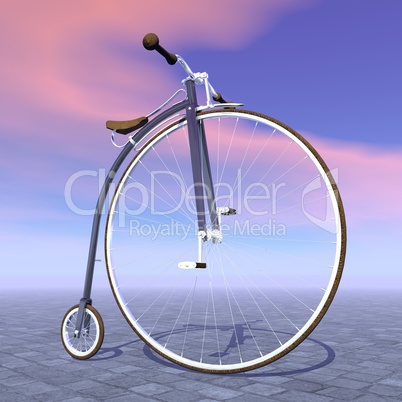 penny farthing bicycle - 3d render