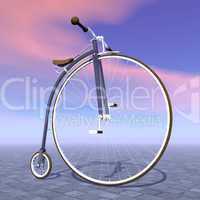 penny farthing bicycle - 3d render