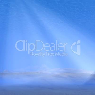 underwater scene - 3d render