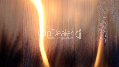 Burning wood board