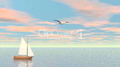 Small sailboat - 3D render