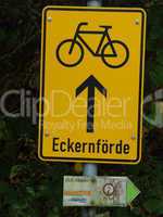 Radweg Verkehrszeichen