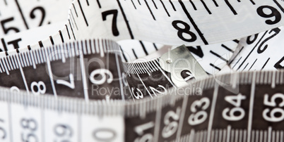 measuring tape, symbol of tailoring and diets