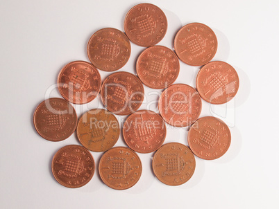 one penny coins