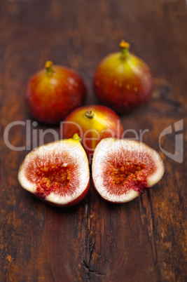 fresh figs over old wood