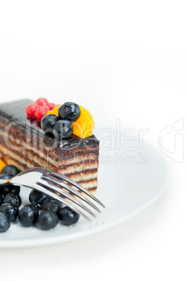 chocolate and fruit cake