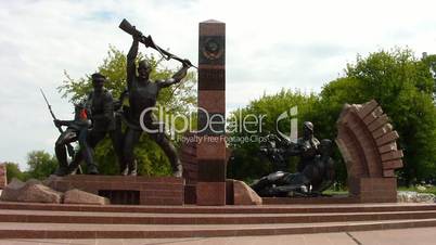 Monument to the border guards and their families who died during the first days of hostilities