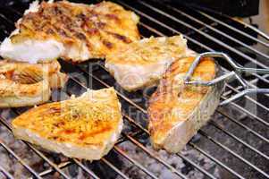 grillen fischsteak - grilling steak from fish 17