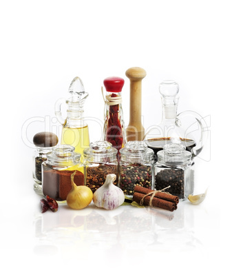 spices,cooking oil and vinegar