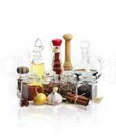 spices,cooking oil and vinegar