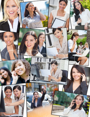 successful working business women office cell phone