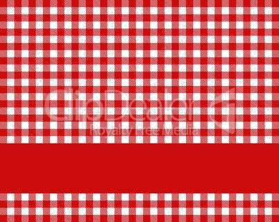Rot-weiße Tischdecke mit rotem Streifen