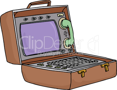 retro laptop computer