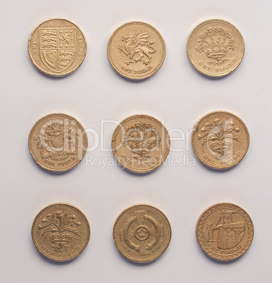 one pound coins