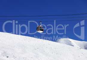 gondola lift and off piste ski slope