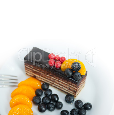 chocolate and fruit cake