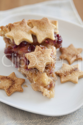 Festlicher Apfel Kirsch Karamell Kuchen