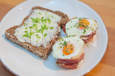 ham and eggs cupcakes