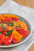 Salat aus gerösteten Paprika