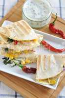 chicken quesadillas